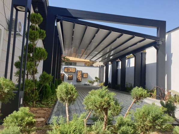 سقف متحرک برقی دفتر مزرعه گنبد گیتی