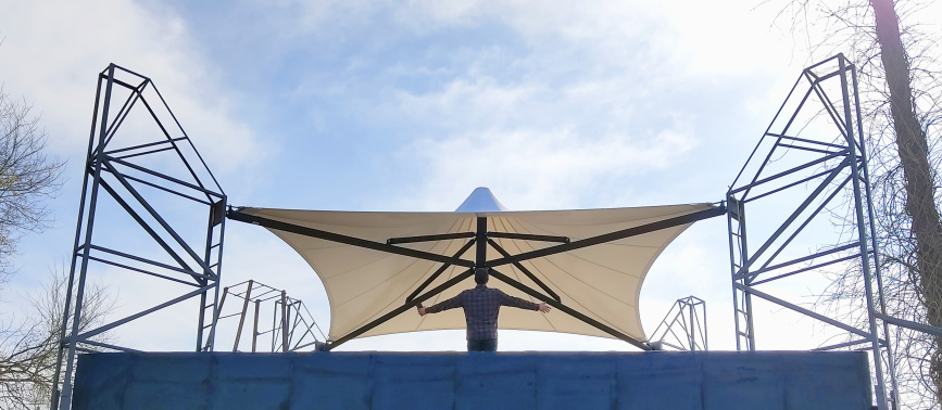 سقف چادری روفگاردن شهرک ویلایی