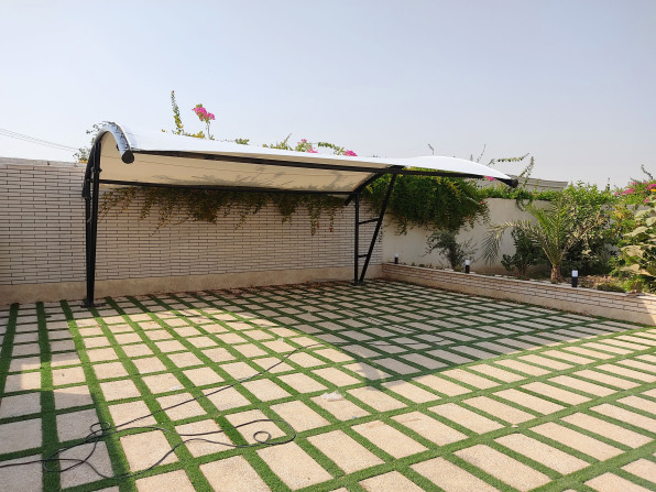 سایبان چادری پارکینگ مدل کمان پلاس